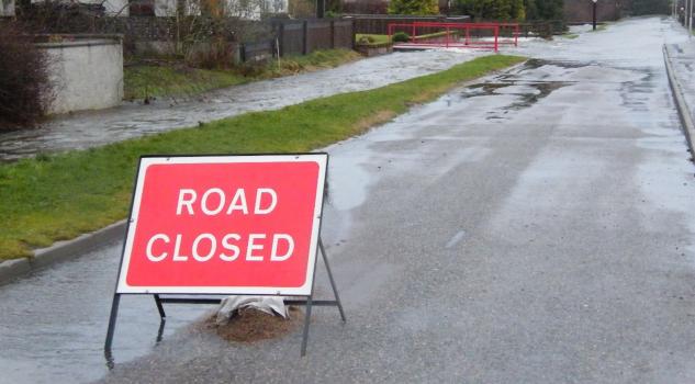 Road closed due to flooding - Photo Credit: Mark Wilkinson Road closed due to flooding - Photo Credit: Mark Wilkinson