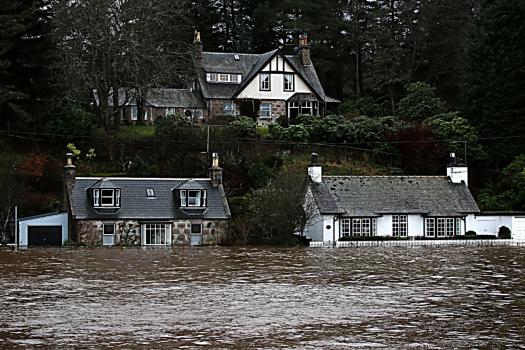 Flooded houses in Aboyne, Aberdeenshire. Photo Credit: Anke Addy Flooded houses in Aboyne, Aberdeenshire. Photo Credit: Anke Addy