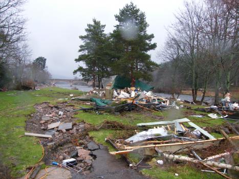 Flooding in  and around Ballater and in the Garioch