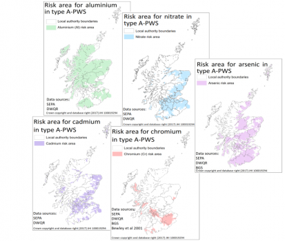 Mapping of water supply - demand deficits with climate change in  Scotland