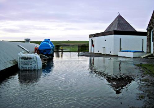 Local pumping station in the north of Stronsay, flooded; Photo credit: John Smith, Age 8, Orkney, Water works photography competition Local pumping station in the north of Stronsay, flooded; Photo credit: John Smith, Age 8, Orkney, Water works photography competition