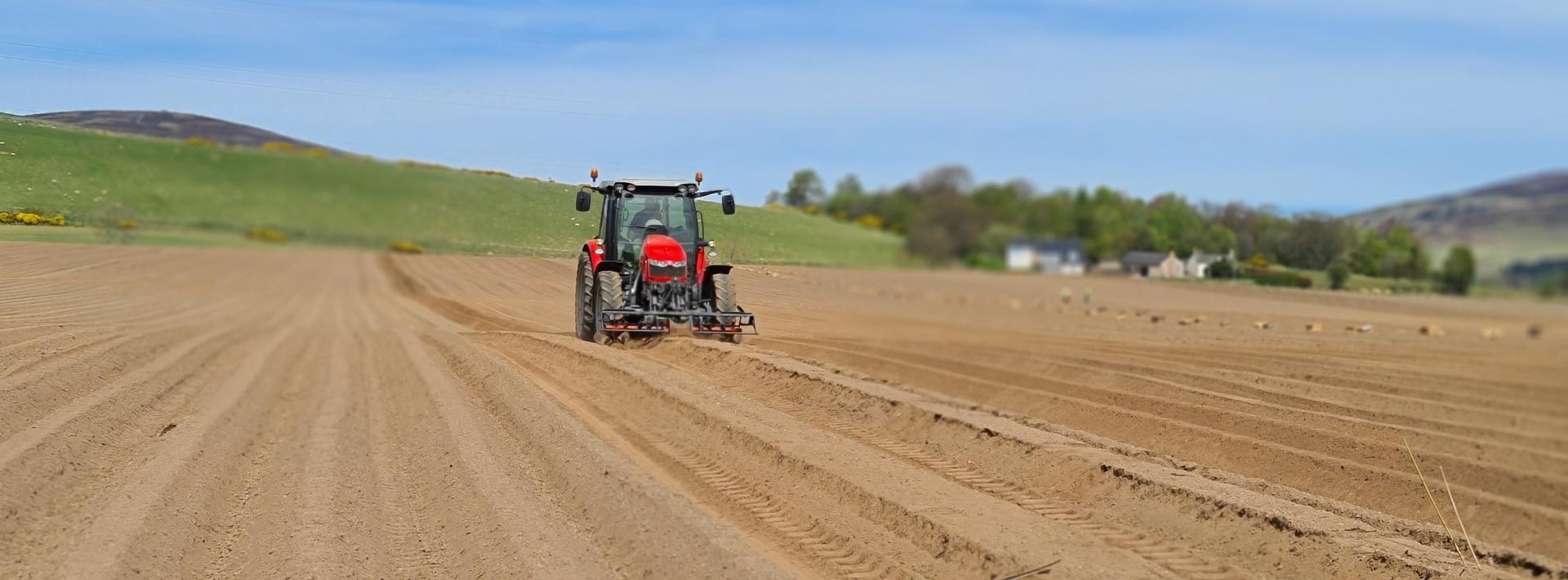 Image of Tractor in field