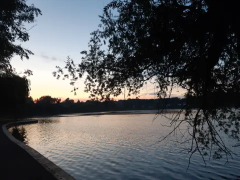 Image of loch at sunset Image of loch at sunset