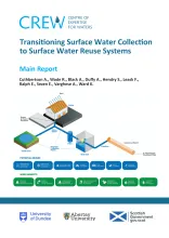 Transitioning surface water report front cover image with infographic courtesy of Abertay University