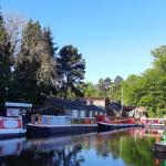 Image of canal and barge boats Image of canal and barge boats