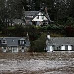 Flooded houses in Aboyne, Aberdeenshire. Photo Credit: Anke Addy