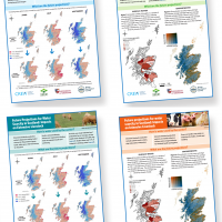 Maps of Scotland with water scarcity information