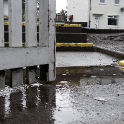 Urban rain puddle
