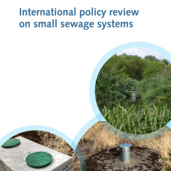 Small sewage systems (SSS);  Cover photographs courtesy of: clockwise – Septic drain fields Hobrechtsfelde in LSG Buch Leonhard Lenz Lid of a rural septic tank beside an intersection, Slammerhogen, Lysekil Municipality, Sweden A septic tank being installed. Nonztp