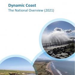 CREW - Dynamic Coast The cover image shows: (Top) Storm waves reflecting and undermining artificial defences at  Golspie, Highland. Copyright: A. MacDonald (2020). (Bottom left) coastal erosion of the beach crest  adjacent to the World Heritage Site at Skara Brae, Bay of Skaill in Orkney. Copyright: A Rennie /  NatureScot (2019). (Bottom right) an oblique aerial image of the Splash play park at Montrose  looking north. In the 1980s the play park was set-back within the dune, due to the subsequent  coastal e