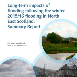 Impacts of Flooding in North East Scotland. Photo credits: Lorna Philip (University of Aberdeen), Steve Addy (James Hutton Institute)