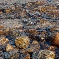 A group of rocks in water  Photograph courtesy of Karin Helwig