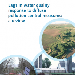 Lags in water quality response to diffuse pollution control measures: a review. Cover photos (left - right): https://extension.usu.edu/waterquality/powerpoint/;  https://en.wikipedia.org/wiki/Riparian_buffer licensed under CC BY-SA