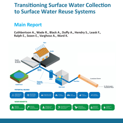 Transitioning surface water report front cover image with infographic courtesy of Abertay University
